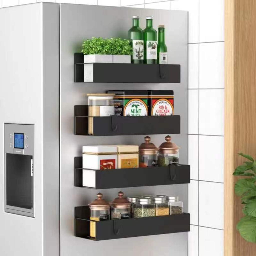 Magnetic Spice Storage Rack Organizer for Refrigerator